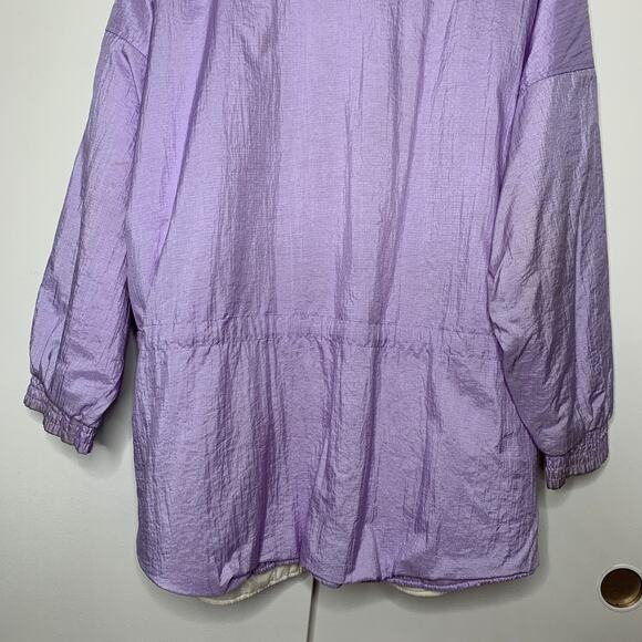 Vintage 80s Northwest Passage women's purple white windbreaker jacket SZ L - Picture 8 of 16